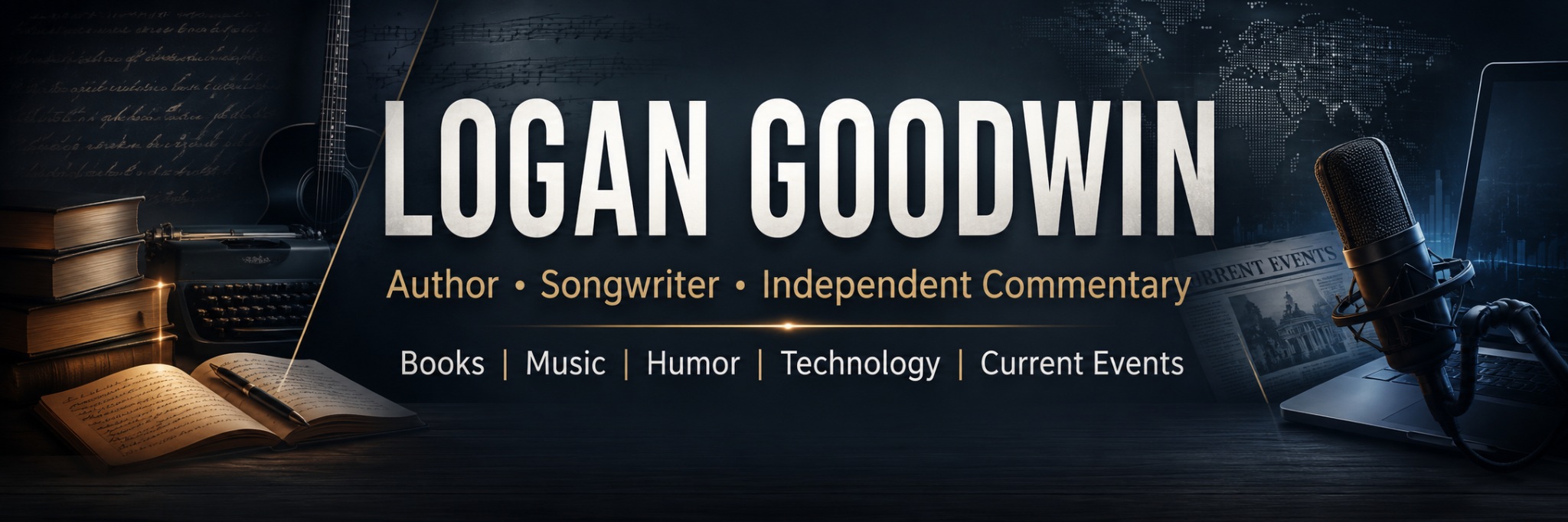 Logan Goodwin — Author, Songwriter, Independent Commentary. Books, Music, Humor, Technology, and Current Events.